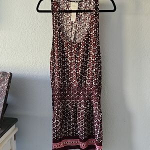 kate spade Floral Print Dress in Burgundy and Cream